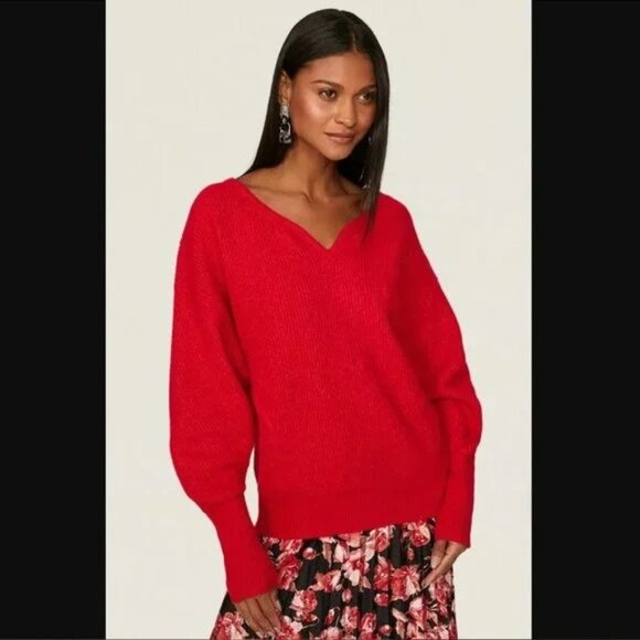 ESTEBAN CORTAZAR Women's Red Sweater - Picture 1 of 5